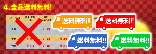 4.全品送料無料!